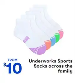 BIG W Underworks sports socks across the family offer