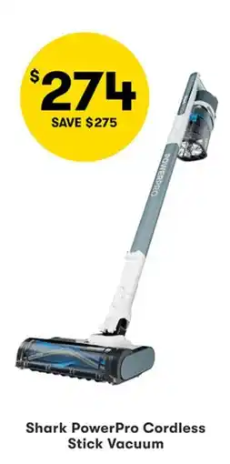 BIG W Shark powerpro cordless stick vacuum offer