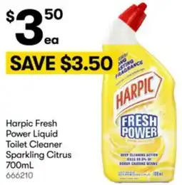 BIG W Harpic fresh power liquid toilet cleaner sparkling citrus offer