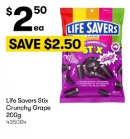 BIG W Life savers stix crunchy grape offer