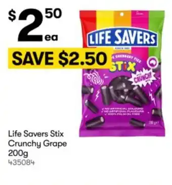BIG W Life savers stix crunchy grape offer