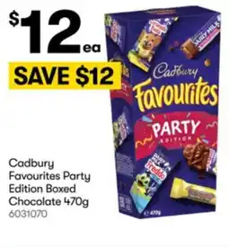 BIG W Cadbury favourites party edition boxed chocolate offer