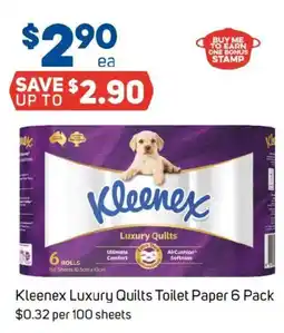 Foodland Kleenex luxury quilts toilet paper offer