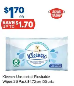 Foodland Kleenex unscented flushable wipes offer