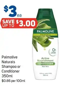 Foodland Palmolive naturals shampoo or conditioner offer