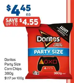 Foodland Doritos party size corn chips offer