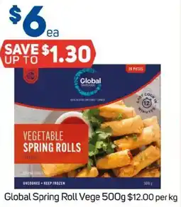 Foodland Global spring roll vege offer