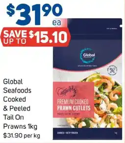 Foodland Global seafoods cooked & peeled tail on prawns offer