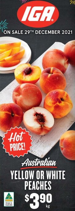 IGA Yellow Or White Peaches offer