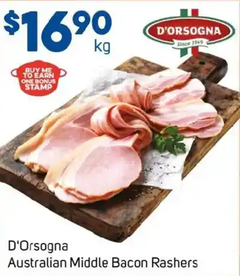 D'orsogna australian middle bacon rashers