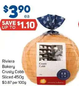 Foodland Riviera bakery crusty cobb. sliced offer
