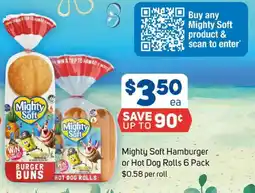 Foodland Mighty soft hamburger or hot dog rolls offer