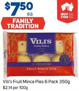 Foodland Vili's fruit mince pies offer