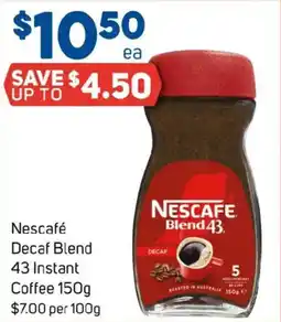 Foodland Nescafé decaf blend 43 instant coffee offer