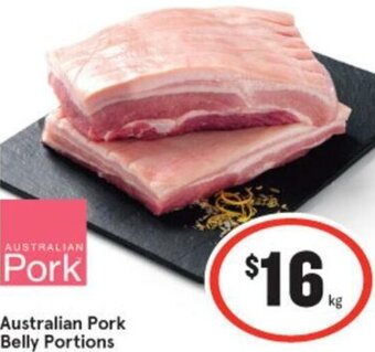 IGA Australian Pork Belly Portions offer