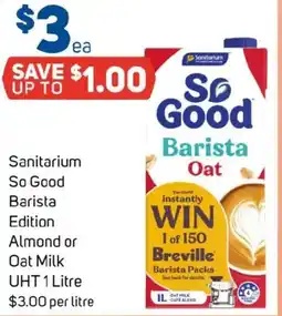 Foodland Sanitarium so good barista edition almond or oat milk uht offer