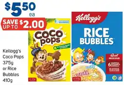 Foodland Kellogg's coco pops or rice bubbles offer