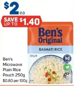 Foodland Ben's microwave plain rice pouch offer