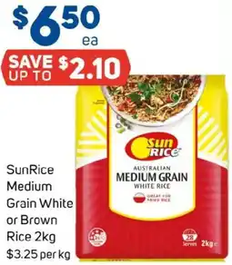 Foodland Sunrice medium grain white or brown rice offer