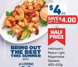 Foodland Hellmann's real or light mayonnaise squeeze offer
