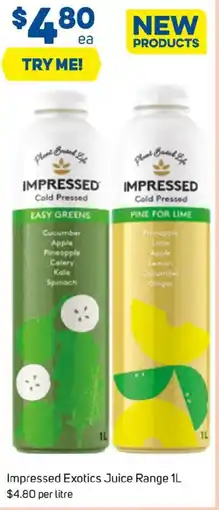 Foodland Impressed exotics juice range offer