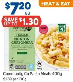 Foodland Community co pasta meals offer