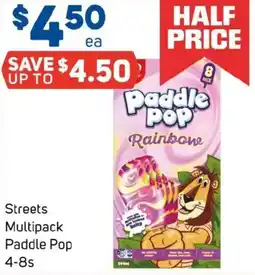 Foodland Streets multipack paddle pop offer