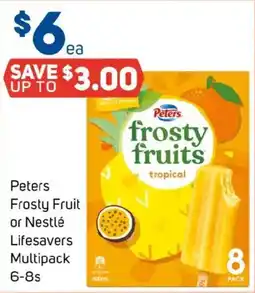 Foodland Peters frosty fruit or nestlé lifesavers multipack offer
