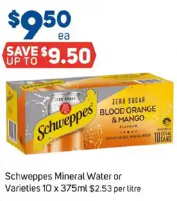 Foodland Schweppes mineral water or varieties offer