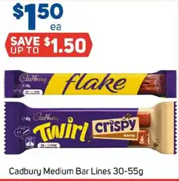 Foodland Cadbury medium bar lines offer