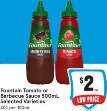 IGA Fountain Tomato Or Barbecue Sauce 500ml offer