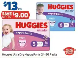 Foodland Huggies ultra dry nappy pants offer