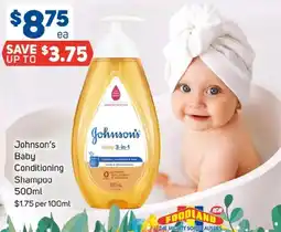Foodland Johnson's baby conditioning shampoo offer