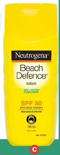 Foodland Neutrogena beach defence sunscreen lotion spf 50 offer