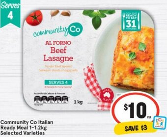 IGA Community Co Italian Ready Meal 1-1.2kg offer