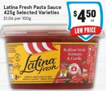 IGA Latina Fresh Pasta Sauce 425g offer
