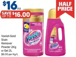Foodland Vanish gold stain remover powder or gel offer