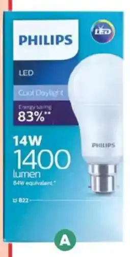 Foodland Philips globe led bayonet caps or edison screw offer