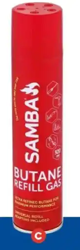 Foodland samba butane lighter gas refill offer