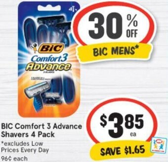 IGA BIC Comfort 3 Advance Shavers offer