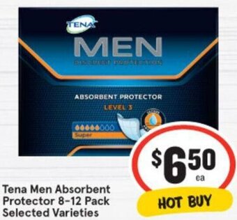 IGA Tena Men Absorbent Protector 8-12 Pack offer