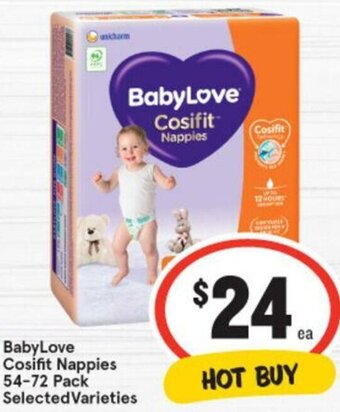 IGA BabyLove Cosifit Nappies offer