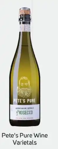 Foodland Pete's pure wine varietals offer