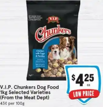 IGA V.I.P. Chunkers Dog Food 1kg offer