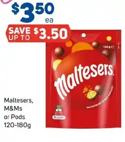 Foodland Maltesers, m&ms or pods offer