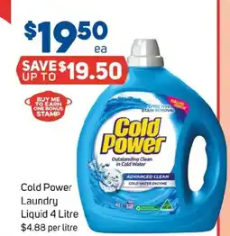 Foodland Cold power laundry liquid offer