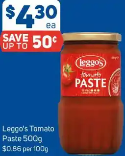Foodland Leggo's Tomato Paste offer