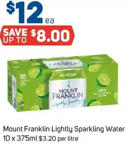 Foodland Mount Franklin Lightly Sparkling Water offer
