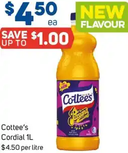 Foodland Cottees Cordial offer