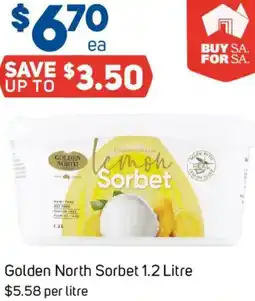Foodland Golden North Sorbet offer